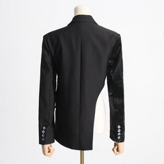 Irregular suit jacket women's waist cinched suit jacket