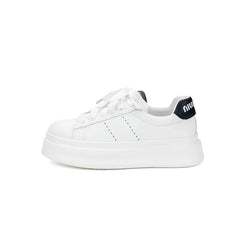 Lace Up Contrast Round Toe Platform Sneakers