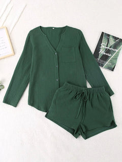 Ladies' summer pajamas made of pure cotton gauze