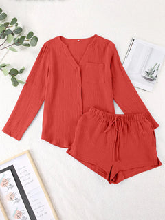 Ladies' summer pajamas made of pure cotton gauze