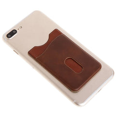 Leather Card Holder Sticker 3M Adhesives Credit ID Card Mobile Phone Back Pocket Wallet Case Stickers Bag Pouch