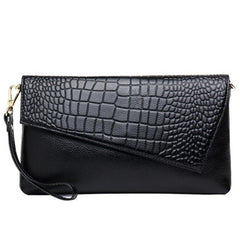 Litchi grain top layer cowhide fashion Shoulder bag Multifunctional leather Clutch bag Large capacity crossbody bags for women
