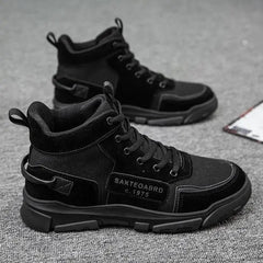Martin boots men's autumn new style British style workwear boots fashionable men's casual mid top boots
