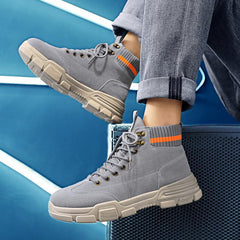 Men's autumn winter retro fashion high-top shoes Martin boots work boots motorcycle boots labor protection shoes