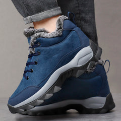 Men's snow boots with winter fleece insulation, outdoor boots, cotton shoes, lightweight boots