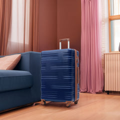 Merax Luggage with TSA Lock Spinner Wheels Hardside Expandable Luggage Travel Suitcase Carry on Luggage ABS 24"Blue+Brown