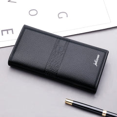 Multifunctional Wallet Men's Long Zipper Trend Fashion Personality Large Capacity Button Youth Hand Embossed Wallet