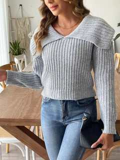 New autumn and winter large collar pullover sweater