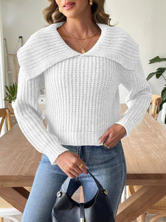 New autumn and winter large collar pullover sweater