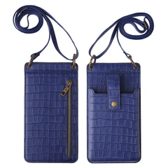 New Multi Function Messenger Vertical Retro Mini One-Shoulder Crocodile Pattern Coin Purse Mobile Phone Bag