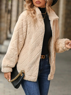 Pocketed Zip Up Jacket