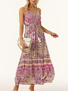 Printed Scoop Neck Dress