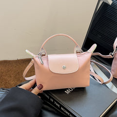 Retro fashion versatile women's bag, shoulder crossed, carrying high-end nylon dumpling bag