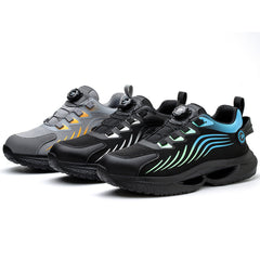 Safety shoes anti smashing anti piercing anti slip wear-resistant steel toe shoes lazy no tie safety shoes