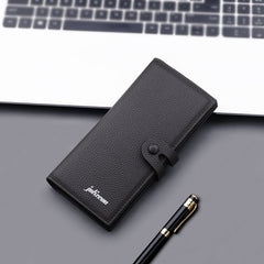 Snap Wallet Men's Long Button Trend Brand Wallet College Student Niche Design Wallet Large Capacity Men's And Women's