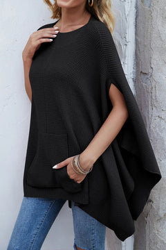 Solid color casual style plus size women's knitted sweater