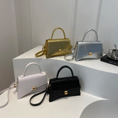 Solid Color PU Leather Handbag