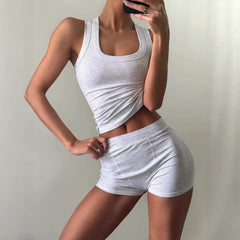Sports style camisole two-piece set