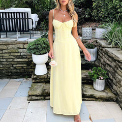 Strap waistband A-line dress