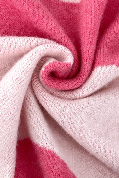 Sweet style color blocked versatile knitted sweater for women