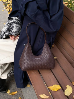 Texture PU Leather Shoulder Bag