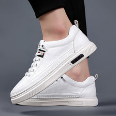 Trendy and versatile men's casual shoes, board shoes, leather soft soled breathable leather shoes