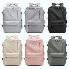 Waterproof 18 Inch Laptop Backpacks School Bags with usb Dily Life Vintage Unisex Leather Student Backpack for Men