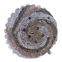 Women Blue Cupcake Evening Bag Crystal Clutch Purses Wedding Bridal Rhinestone Handbag Party Minaudiere Bag