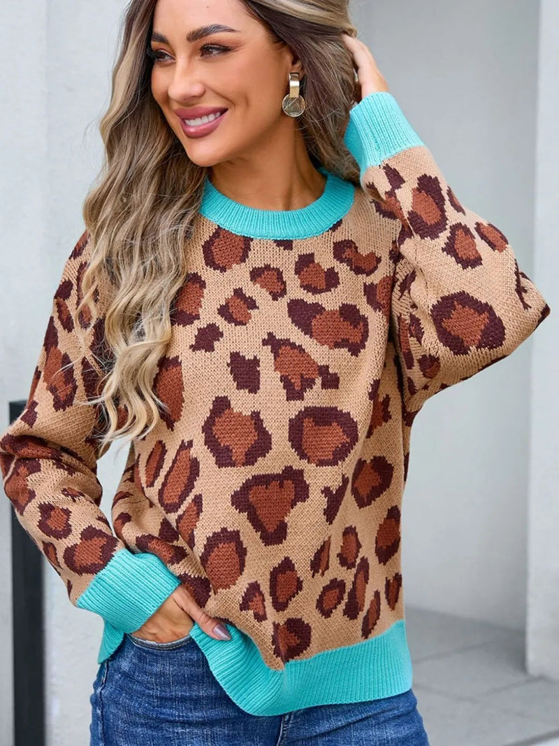 Women's pullover flower plus size sweater